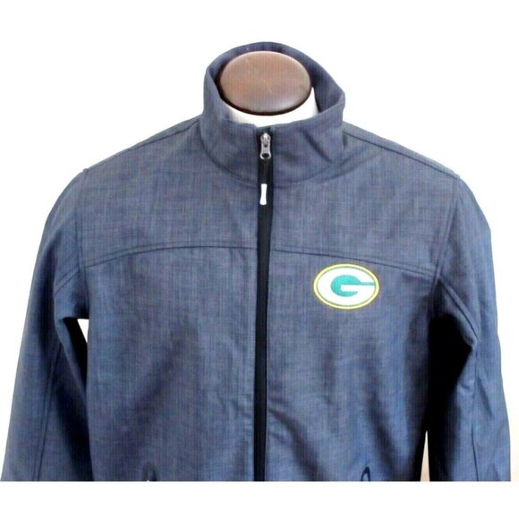 NFL G III Sports Green Bay Packers Men's Soft Shell Full Zipper Jacket Grey NWT - Picture 5 of 6